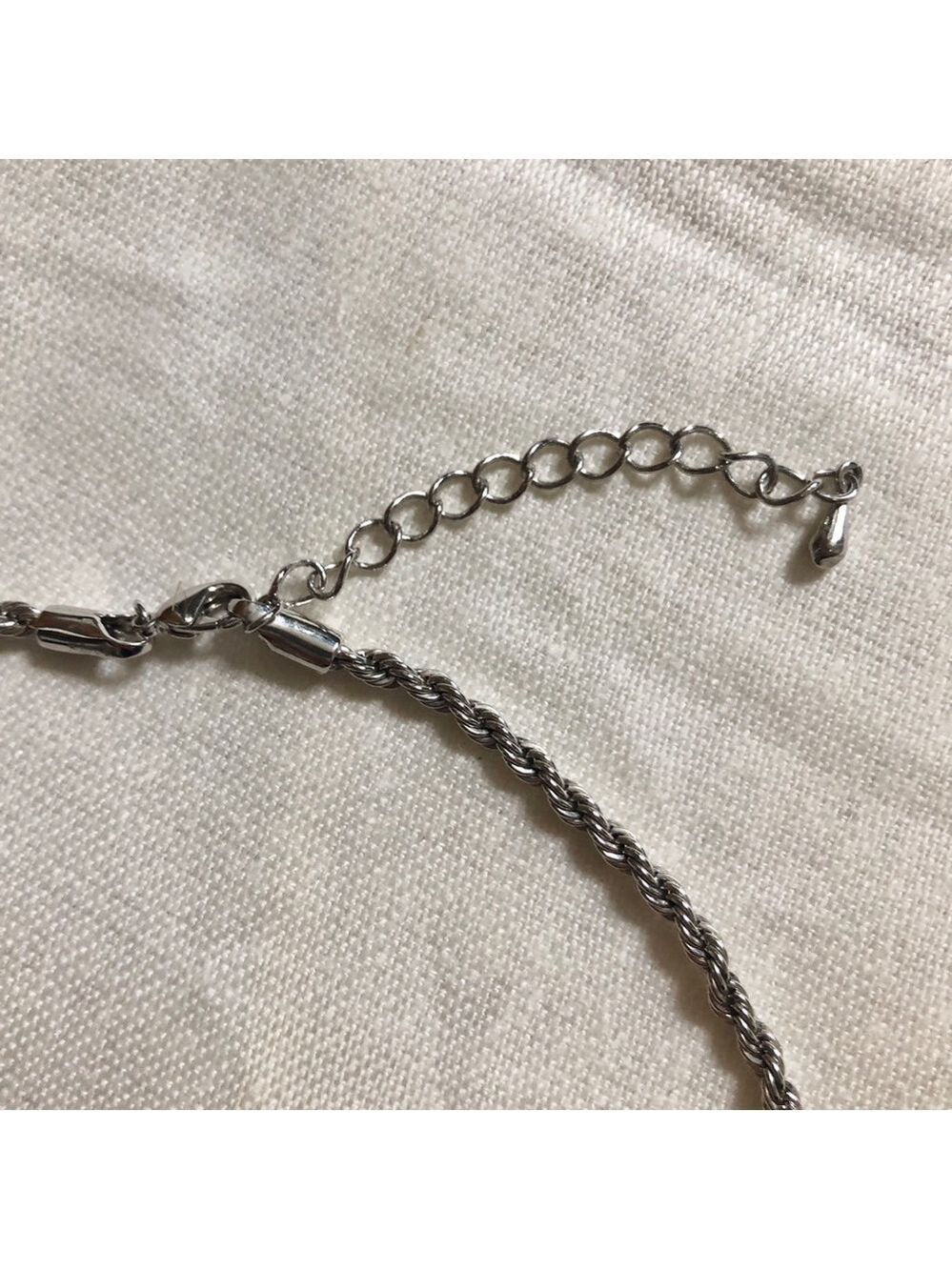Vintage Champagne Glass Teardrop Pendant Rope Chain Statement Necklace Bridal - Picture 6 of 6